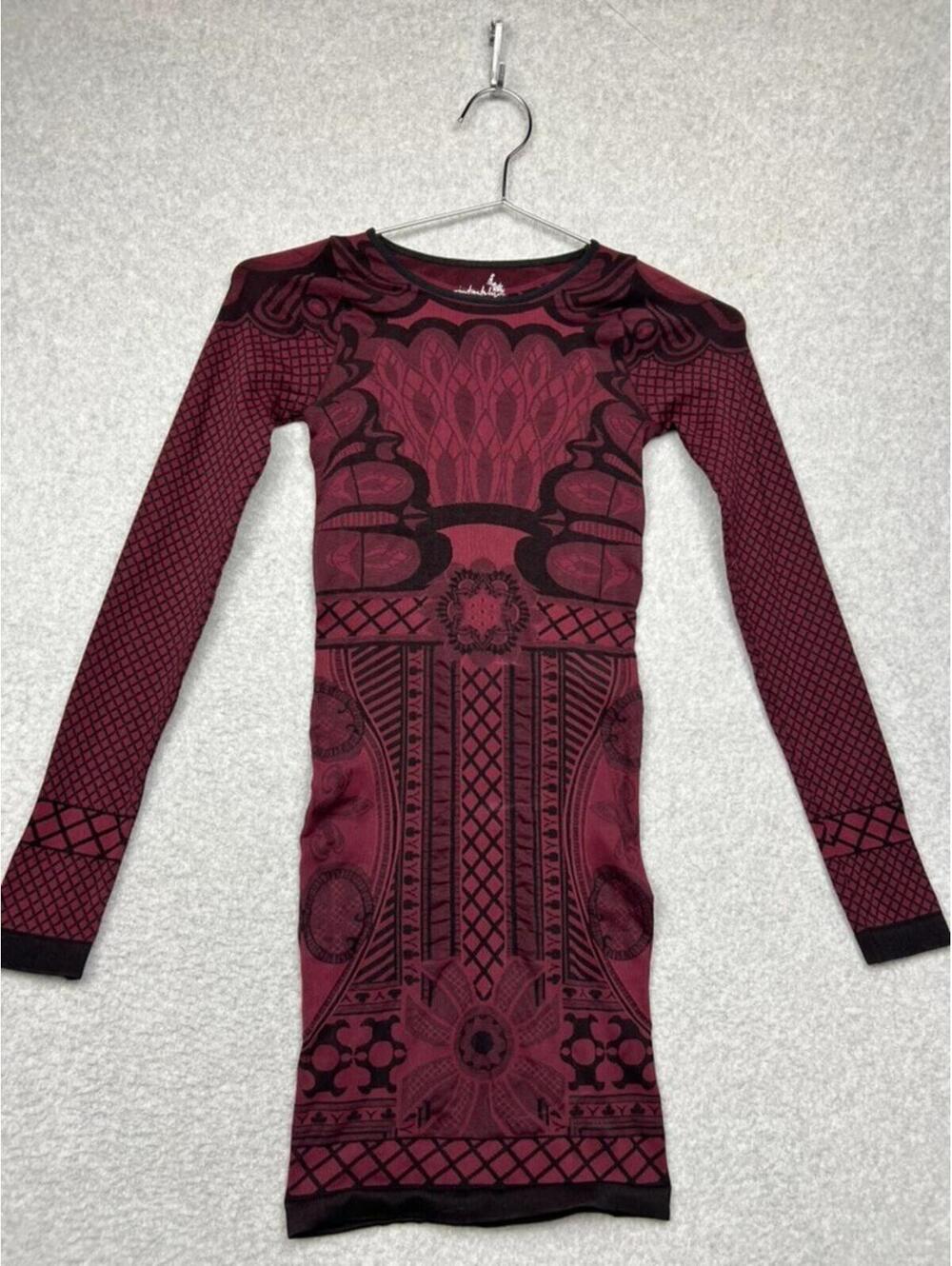 Free People Not an Illusion Bodycon Dress Seamless Knit XS/S Y2K Goth Grunge